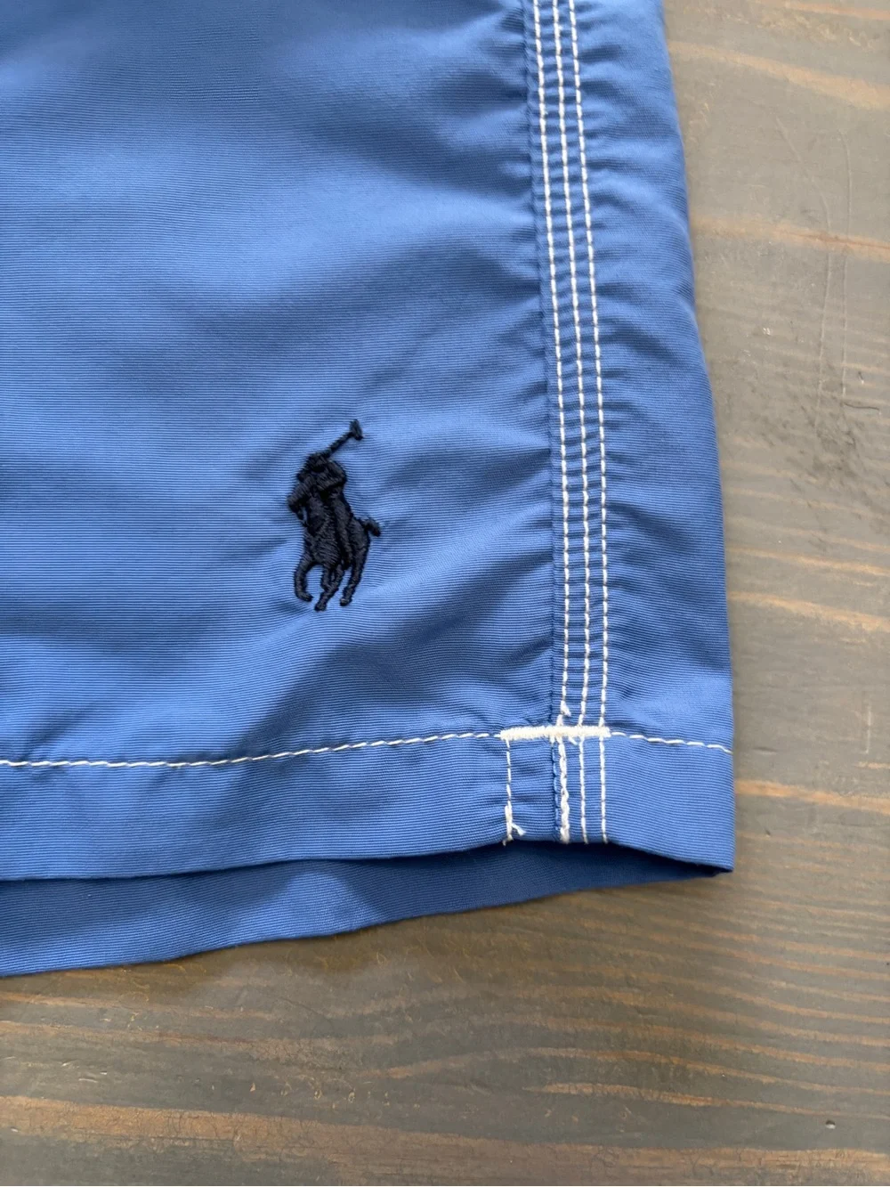Polo by Ralph Lauren Navy Swim Trunks with Yellow Logo